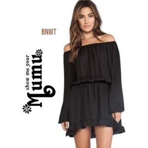 BNWT Show Me Your MuMu Black Lee Lee Ruffle Dress Size Medium